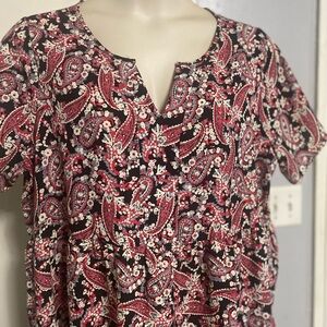 West Kei reddish Pink and Black Floral Midi Dress